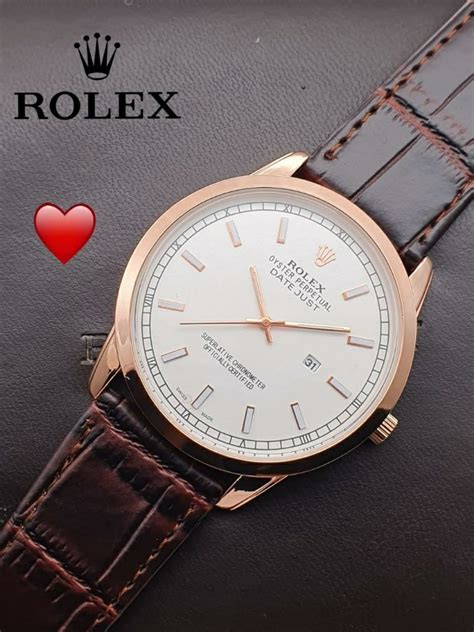 rolex watch leather belt